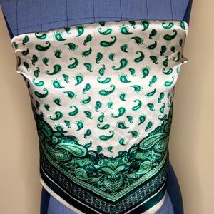 Rue21 | Strapless Triangle Top | Green/White | Large |